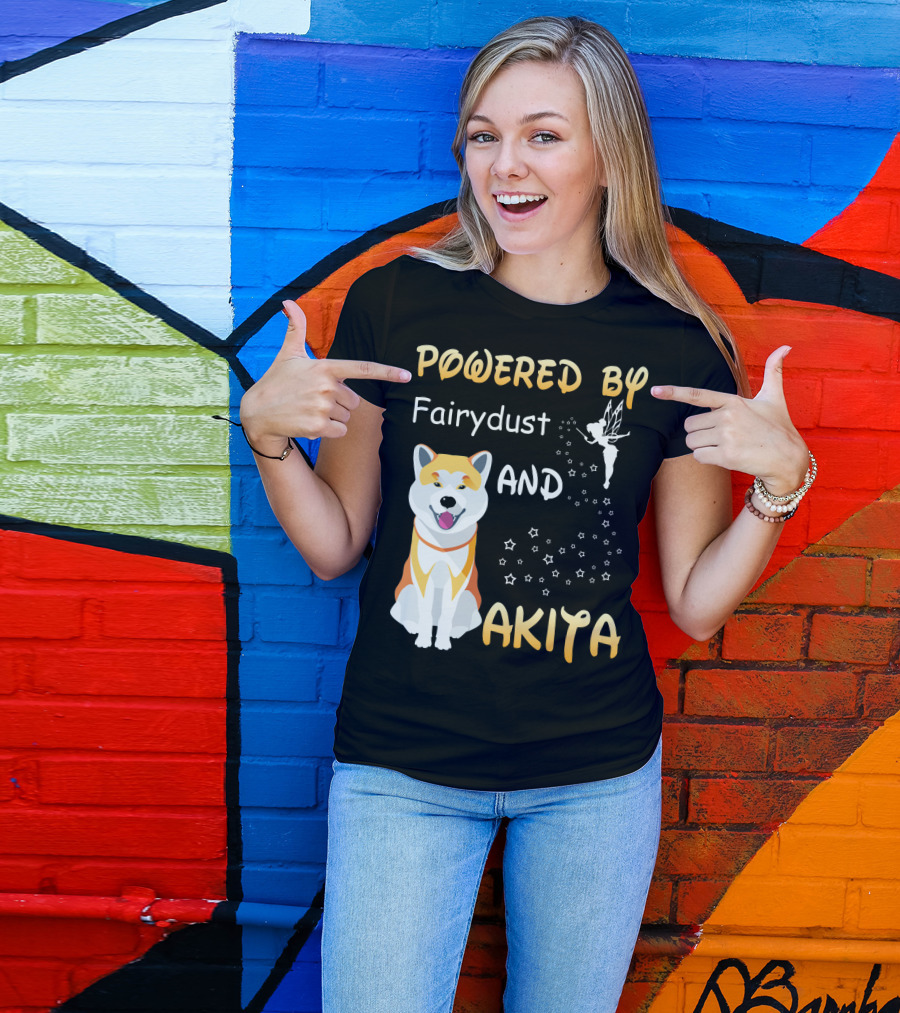 Powered By Fairydust And Akita T-Shirt