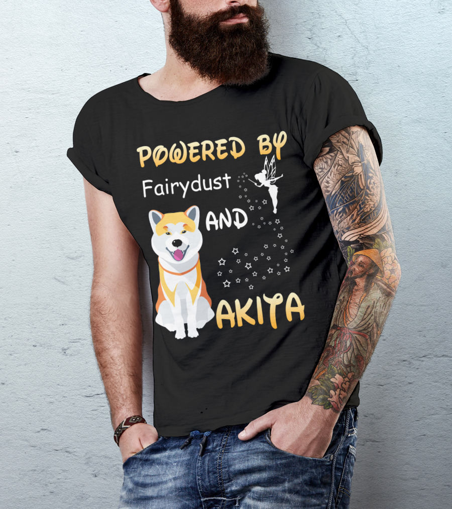 Powered By Fairydust And Akita T-Shirt