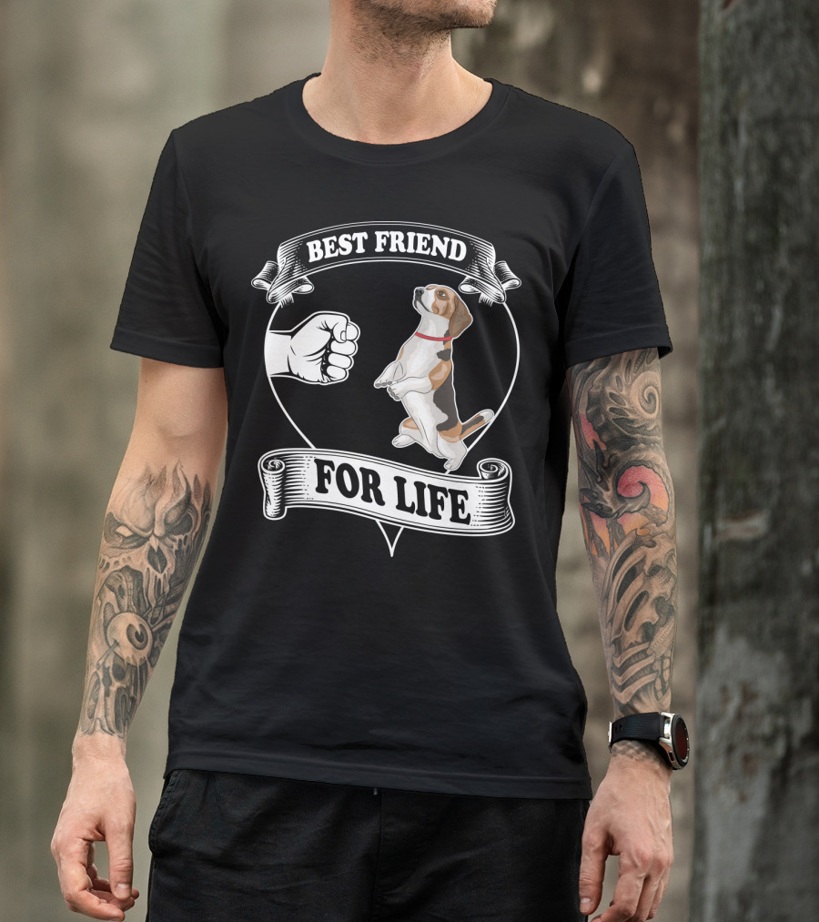 Beagle Best Friend For Life Fist Bump Paw T-Shirt