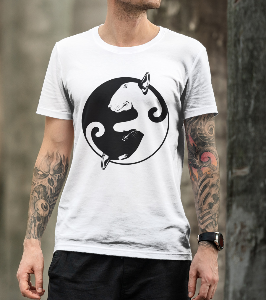 Yin Yang Bullterrier T-Shirt