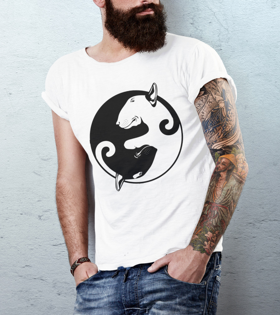 Yin Yang Bullterrier T-Shirt