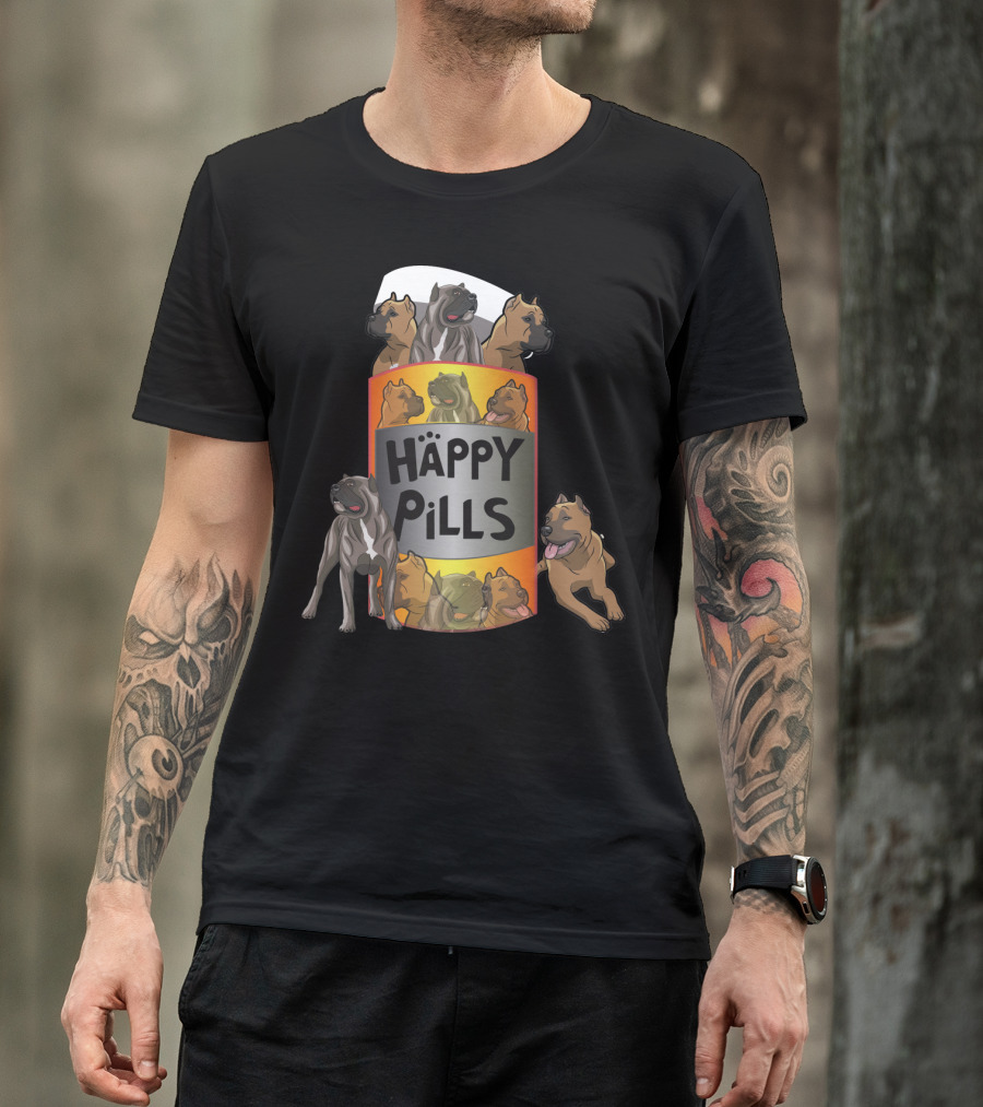Happy Pills Dog Cartoon Canine Delight T-Shirt