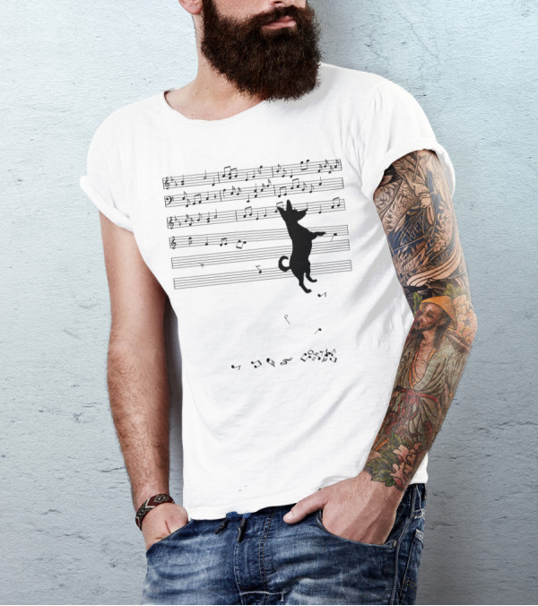 Chihuahua Conducting Musical Notes On Sheet Music T-Shirt