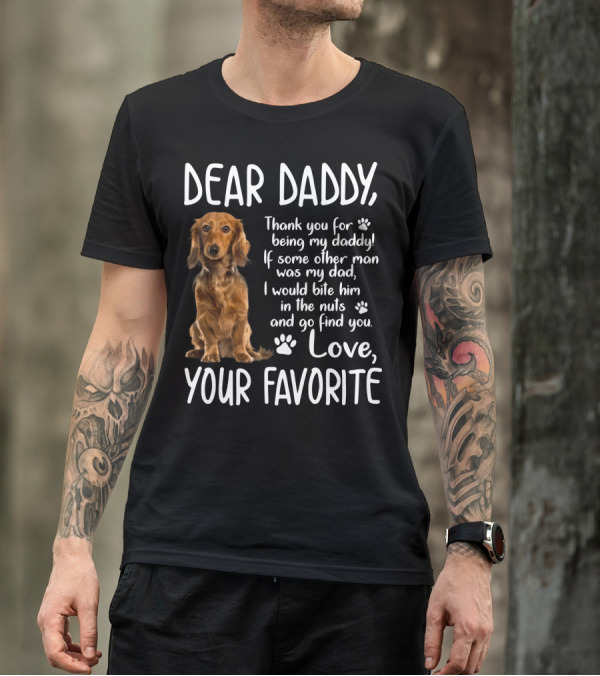 Dear Daddy Thank You For Being My Daddy Love Your Favorite Cocker Spaniel T-Shirt