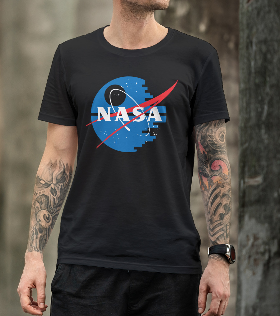 NASA Death Moon Star Wars Combination T-Shirt