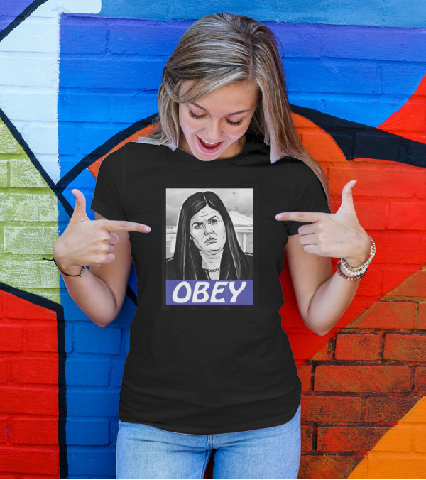 Sarah Huckabee Sanders OBEY Free Press Anti Trump White House T-Shirt