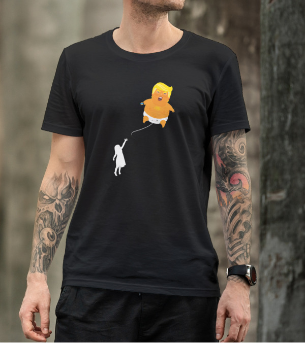 Trump Baby Blimp Angry Girl Balloon T-Shirt
