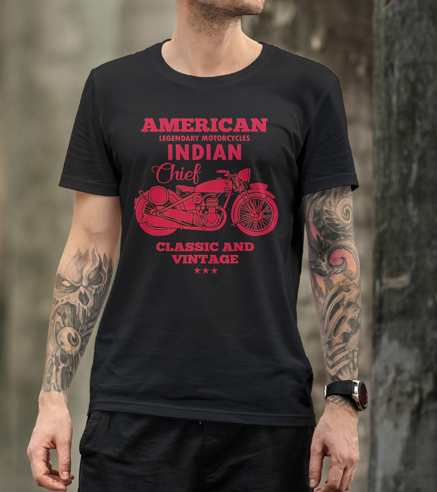 American Legendary Motorcycles Indian Chief Classic And Vintage T-Shirt