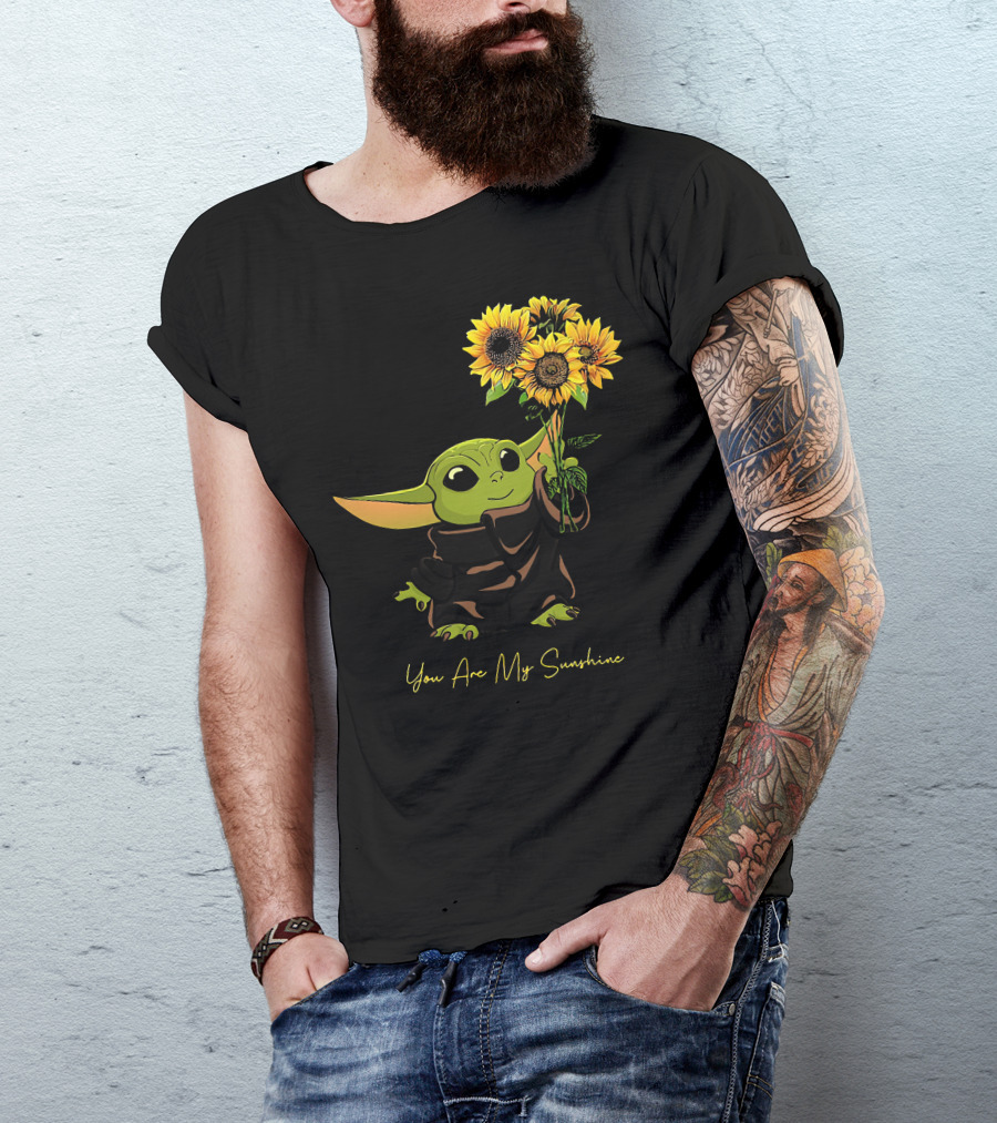 Baby Yoda You Are My Sunshine Sunflowers T-Shirt