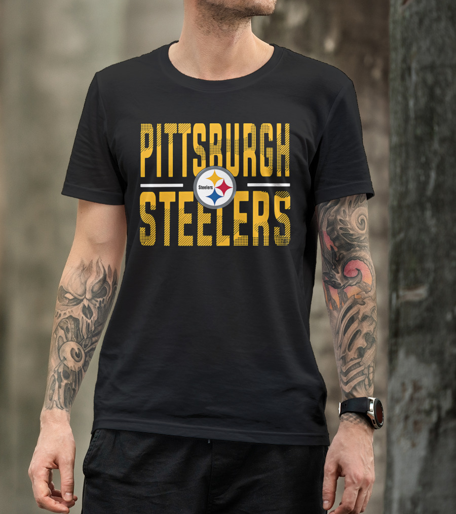 Pittsburgh Steelers Steelers Logo Yellow Black T-Shirt
