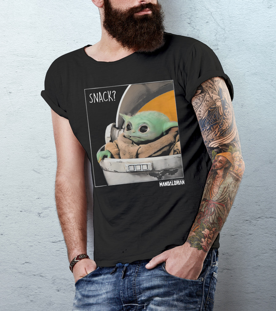 Snack Baby Yoda The Mandalorian T-Shirt