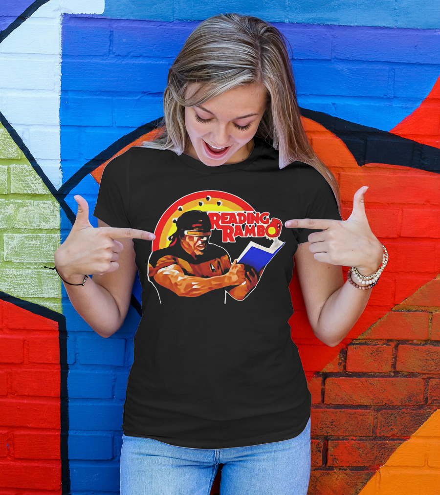 Reading Rambo Rainbow Book T-Shirt