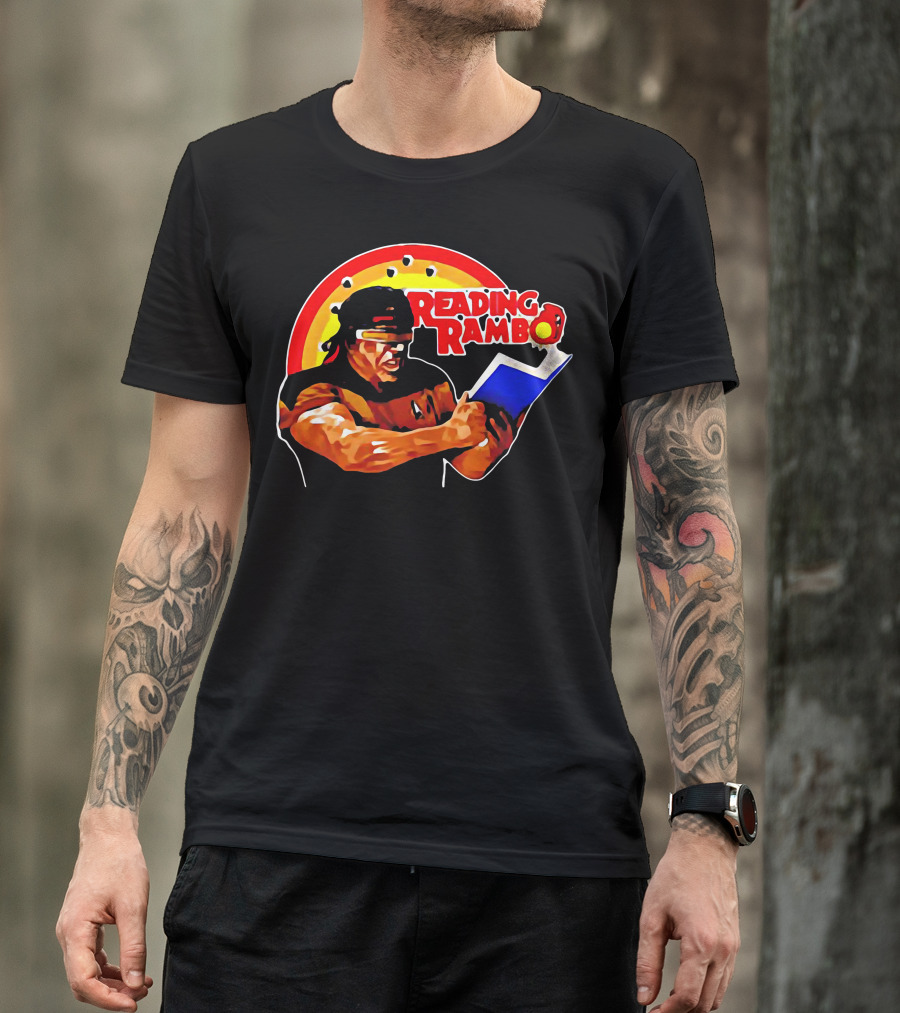 Reading Rambo Rainbow Book T-Shirt