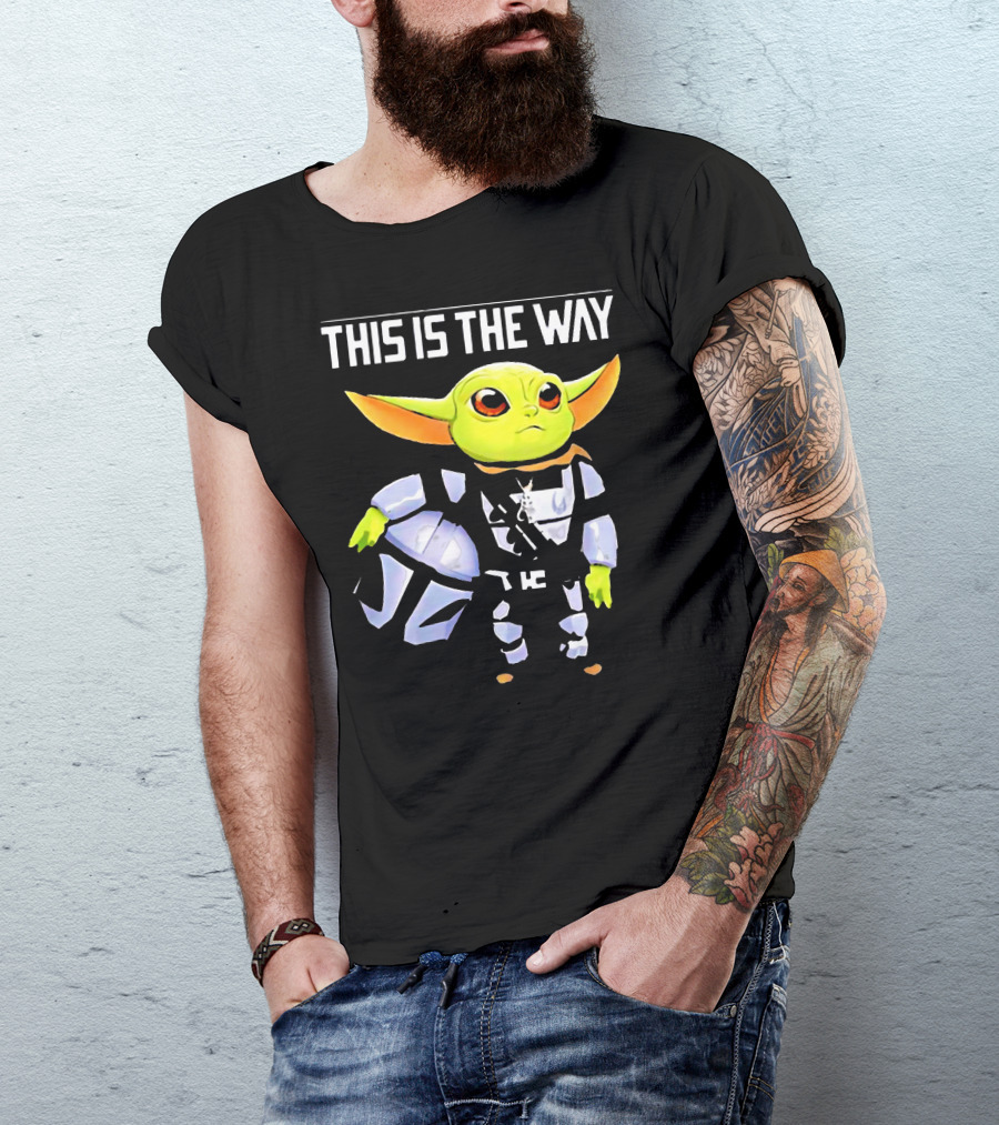The Child Grogu This Is The Way Mandalorian Helmet Character T-Shirt