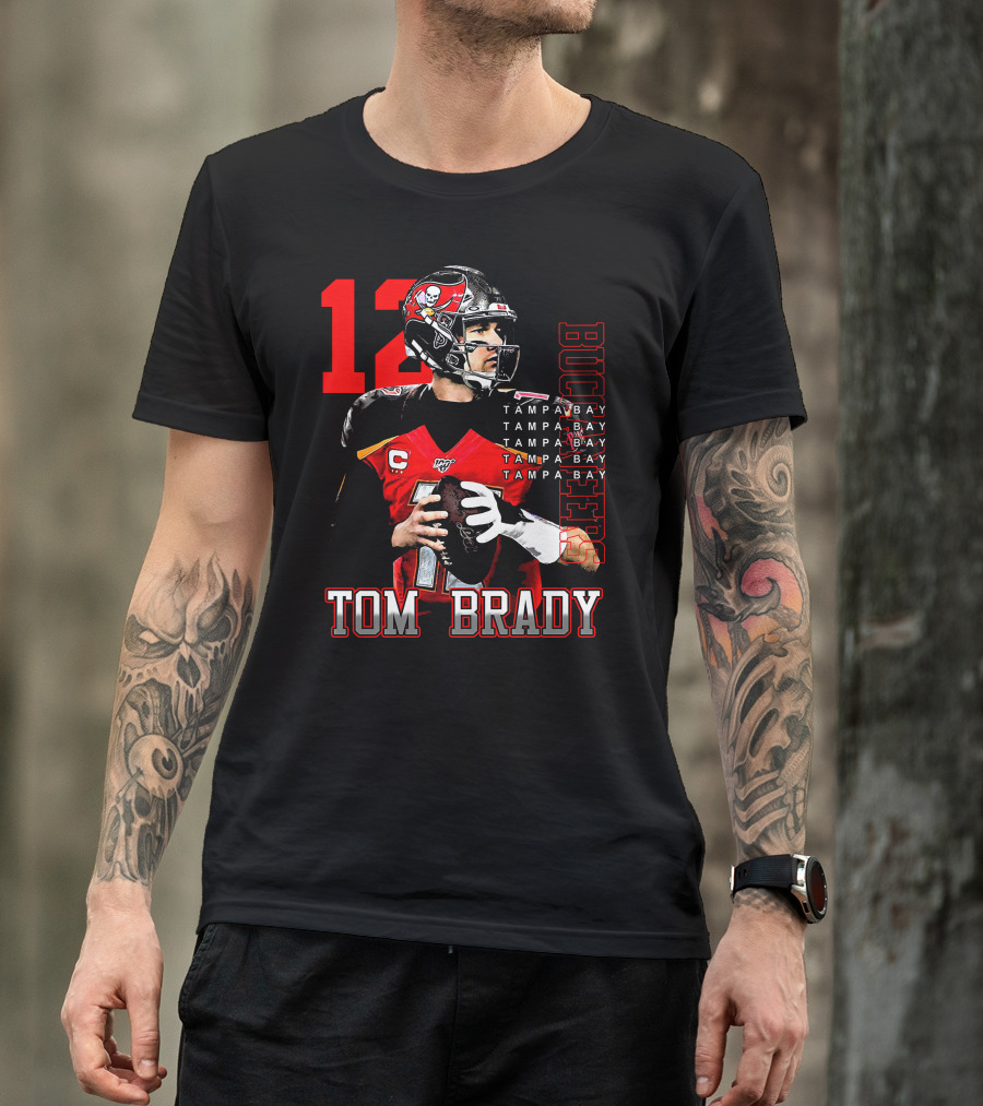 Tom Brady Tampa Bay Buccaneers Number 12 T-Shirt