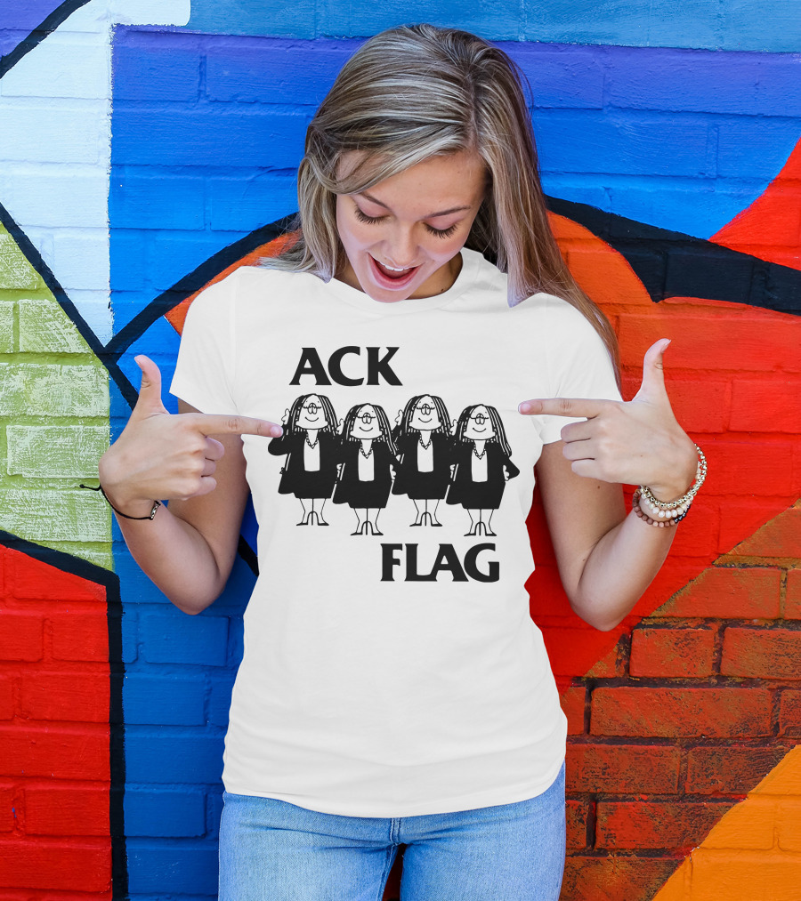 Ack Flag Cathy Comic Parody Black Flag T-Shirt