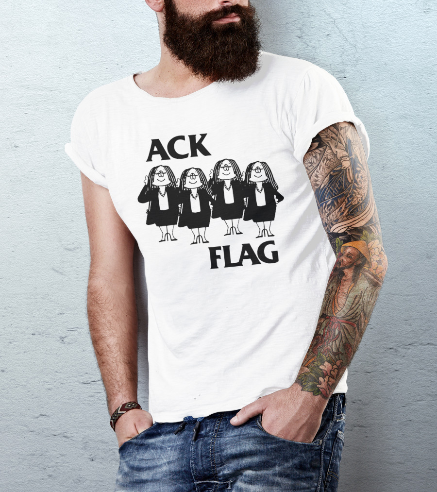 Ack Flag Cathy Comic Parody Black Flag T-Shirt