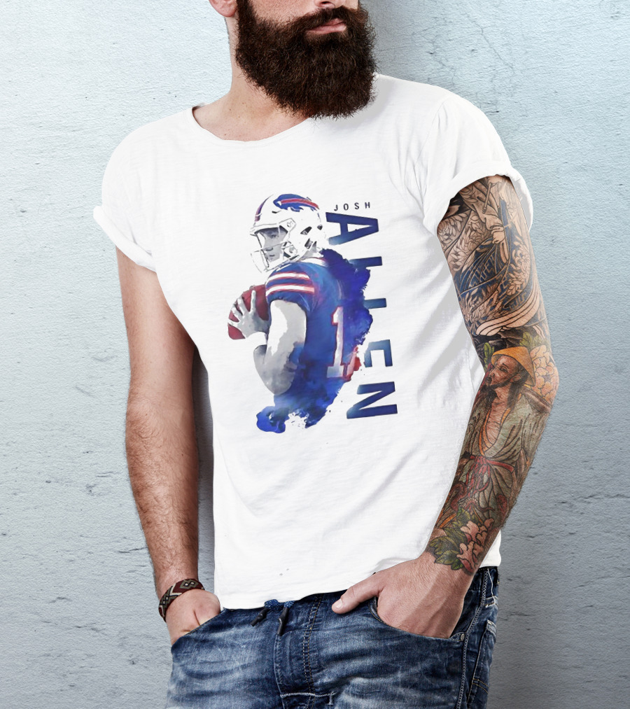 Josh Allen 17 Buffalo Bills NFL Quarterback T-Shirt