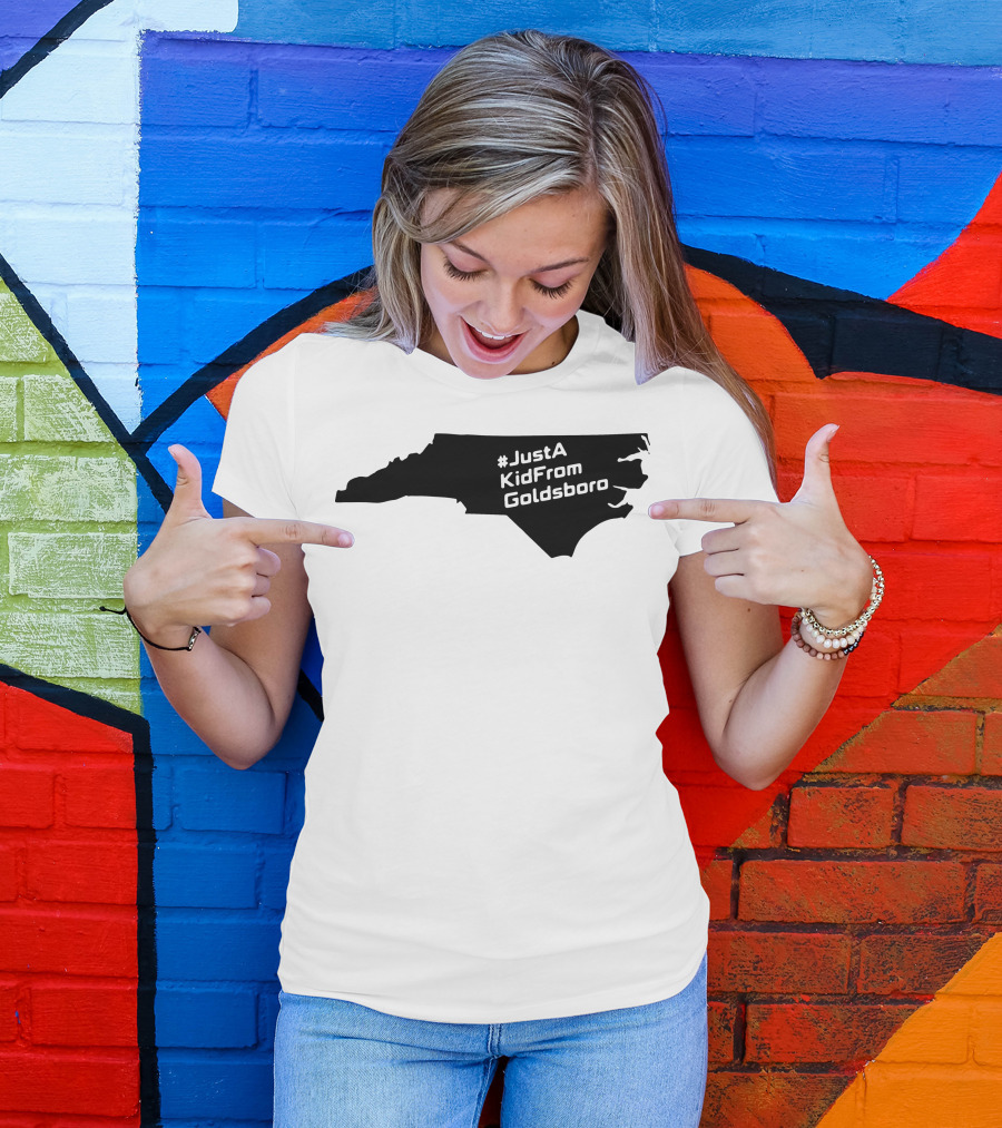 JustAKidFromGoldsboro North Carolina Map T-Shirt