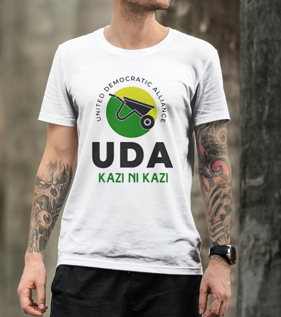 United Democratic Alliance UDA Kazi Ni Kazi Wheelbarrow T-Shirt