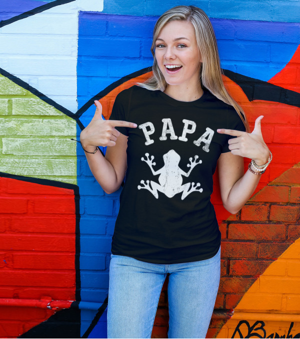 PAPA Frog Vintage Amphibian T-Shirt