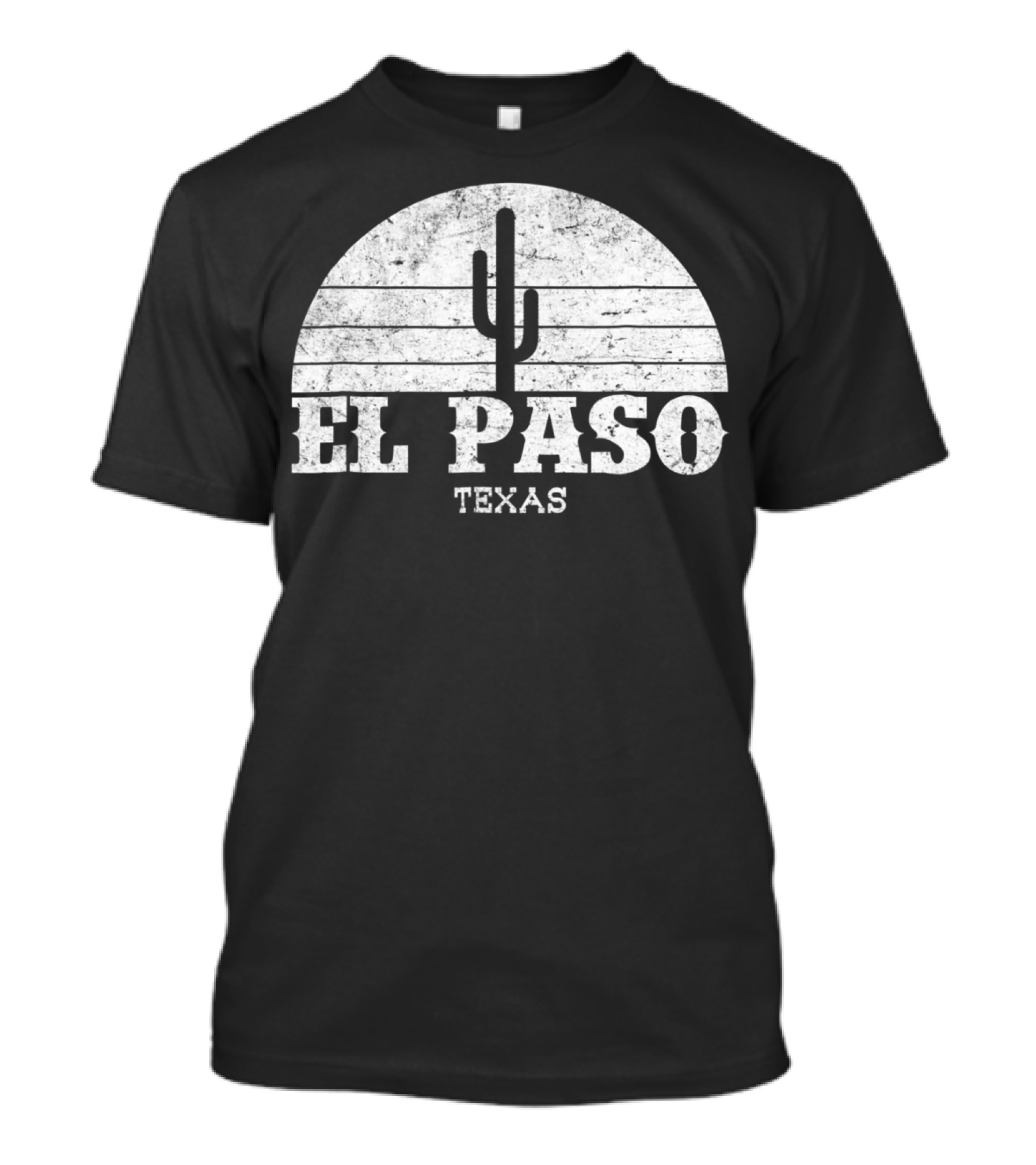 El Paso Texas Vintage Retro Cactus Lone Star City T-Shirt