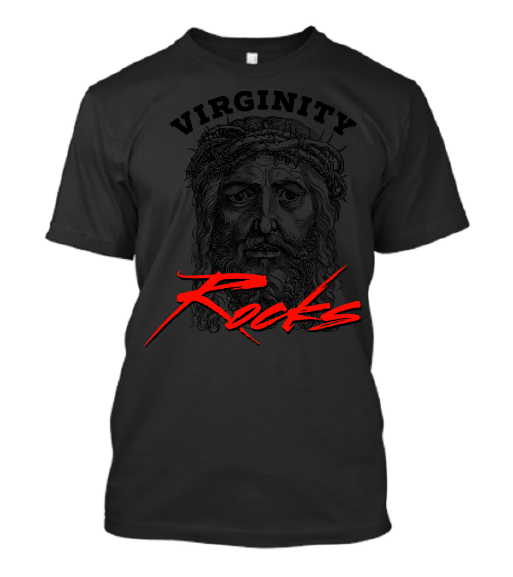 Virginity Rocks Jesus Crown Of Thorns T-Shirt
