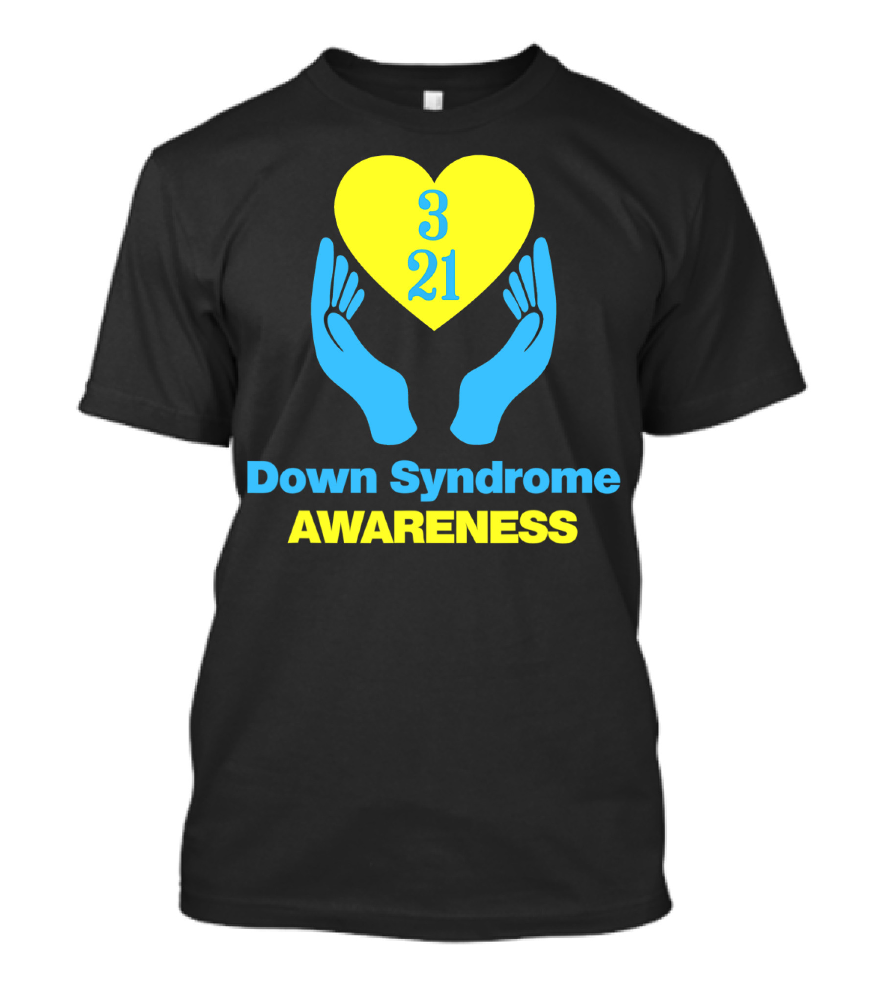 Down Syndrome Awareness March 21 Yellow Heart 321 T-Shirt