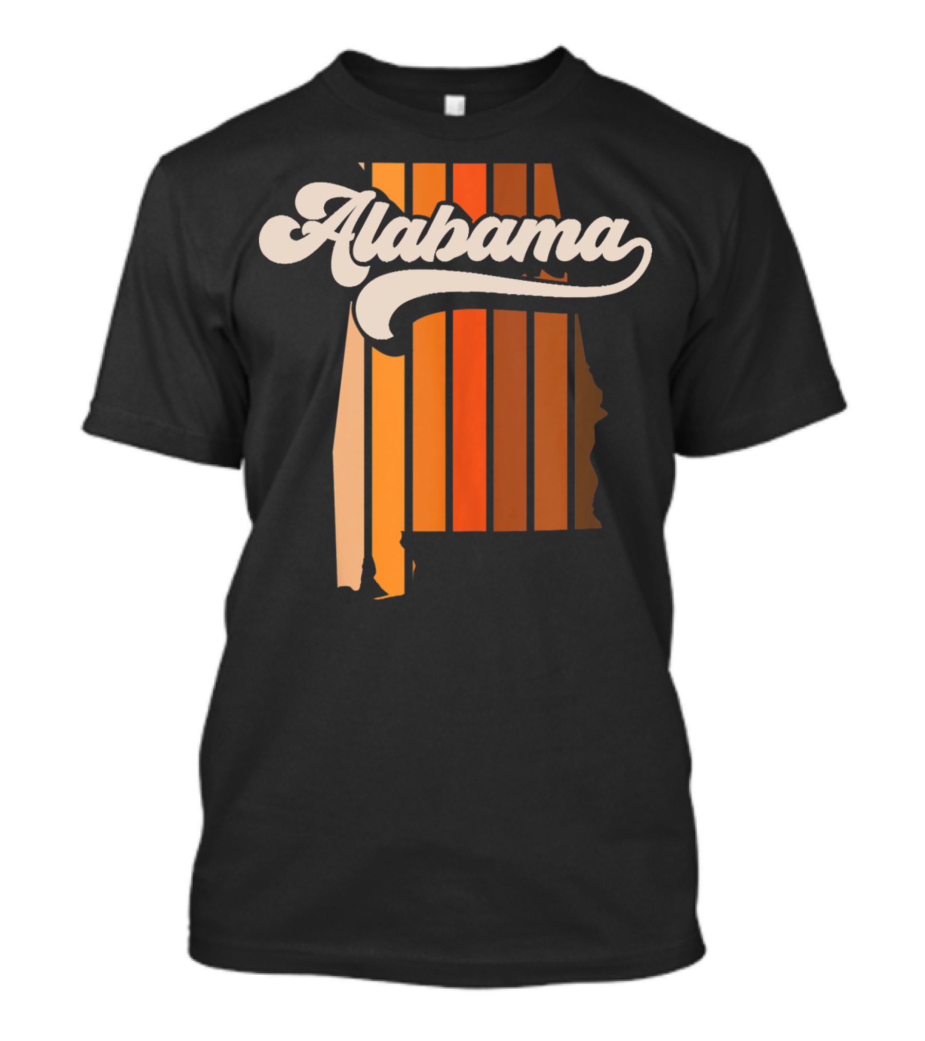 Alabama Vintage 70S Retro Stripe State T-Shirt