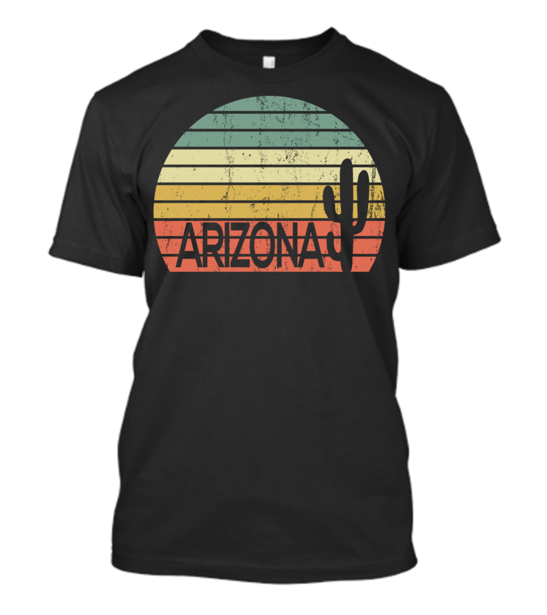 Arizona Vintage Sunset Cactus Desert Souvenir T-Shirt