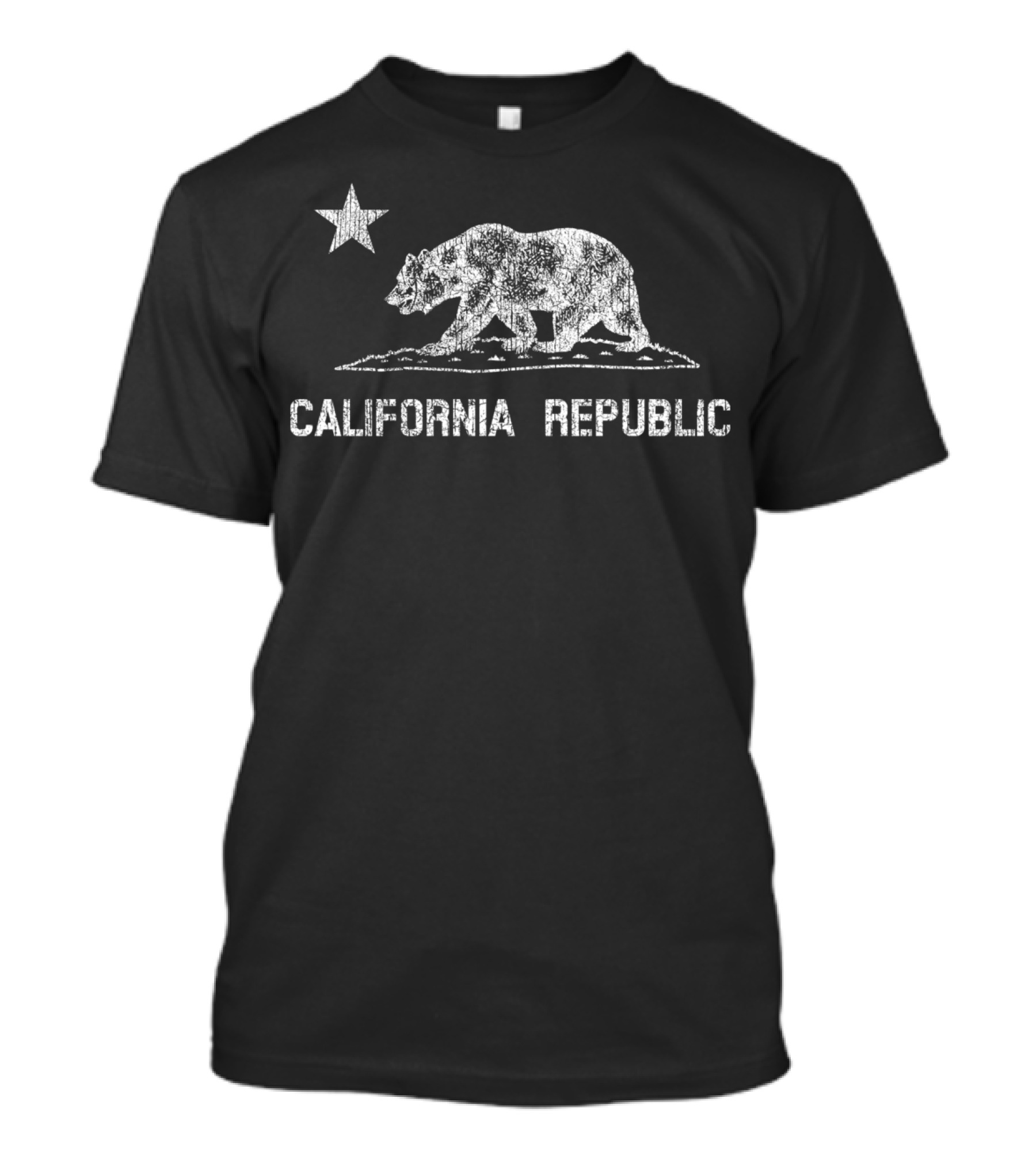 California Republic Bear Flag With Star T-Shirt