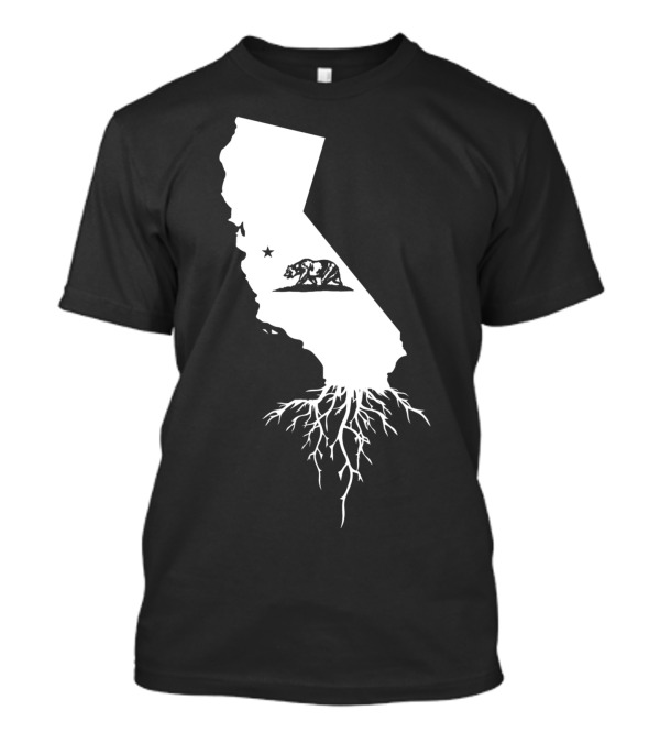 California Bear Roots State Map T-Shirt