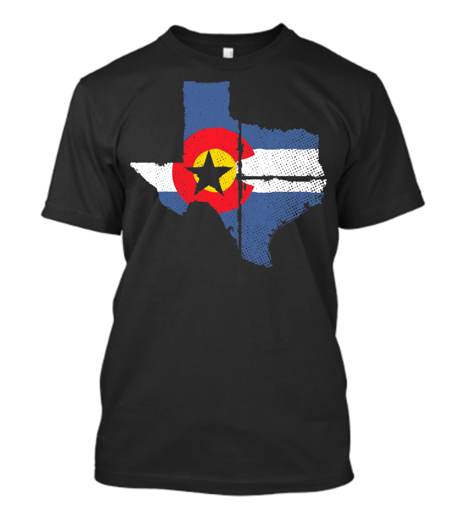 Colorado Flag Overlay On Texas Lone Star State Don't Mess T-Shirt