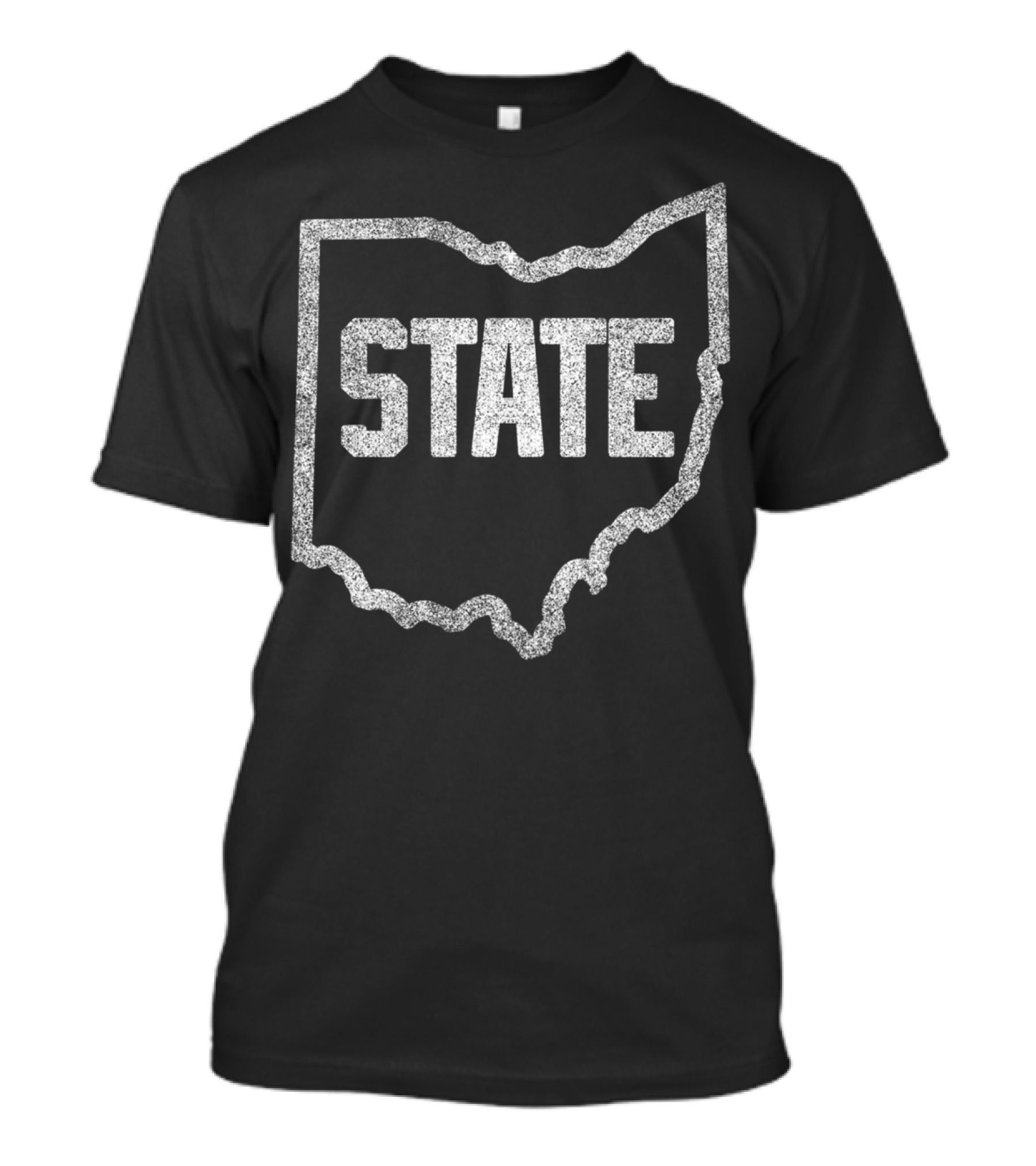 Distressed Ohio State Outline Sports Fan T-Shirt