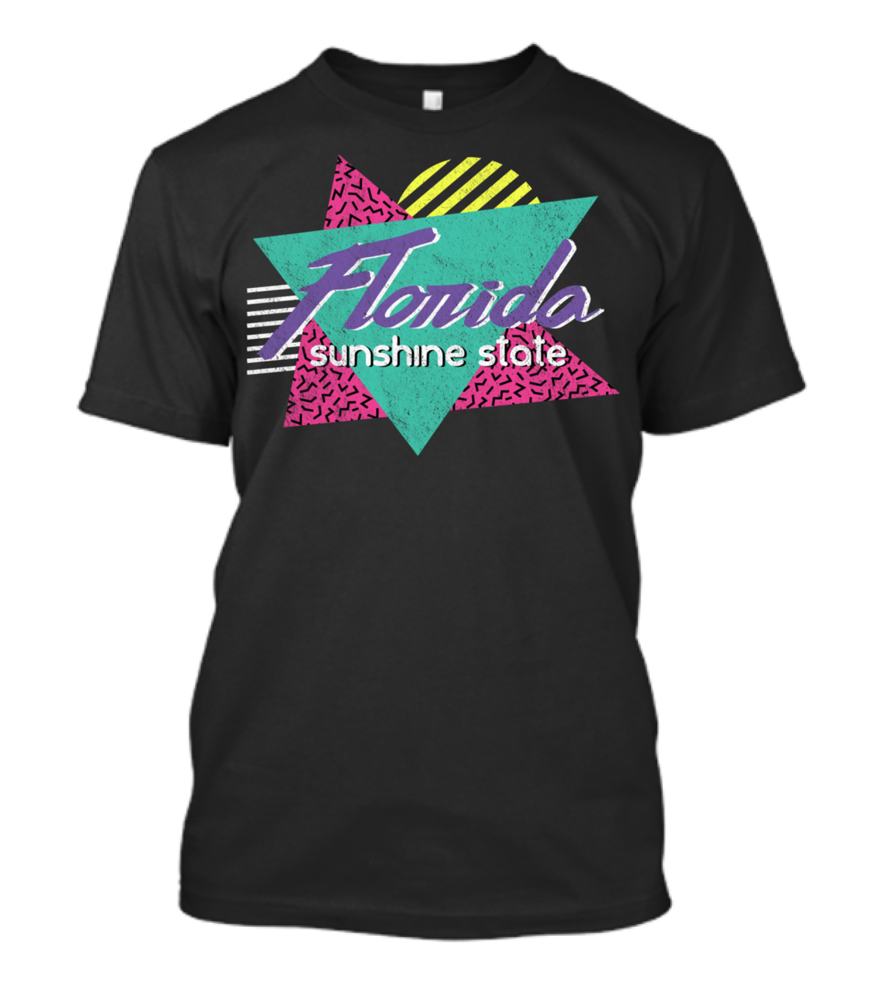 Florida Sunshine State Vintage Retro Geometric T-Shirt