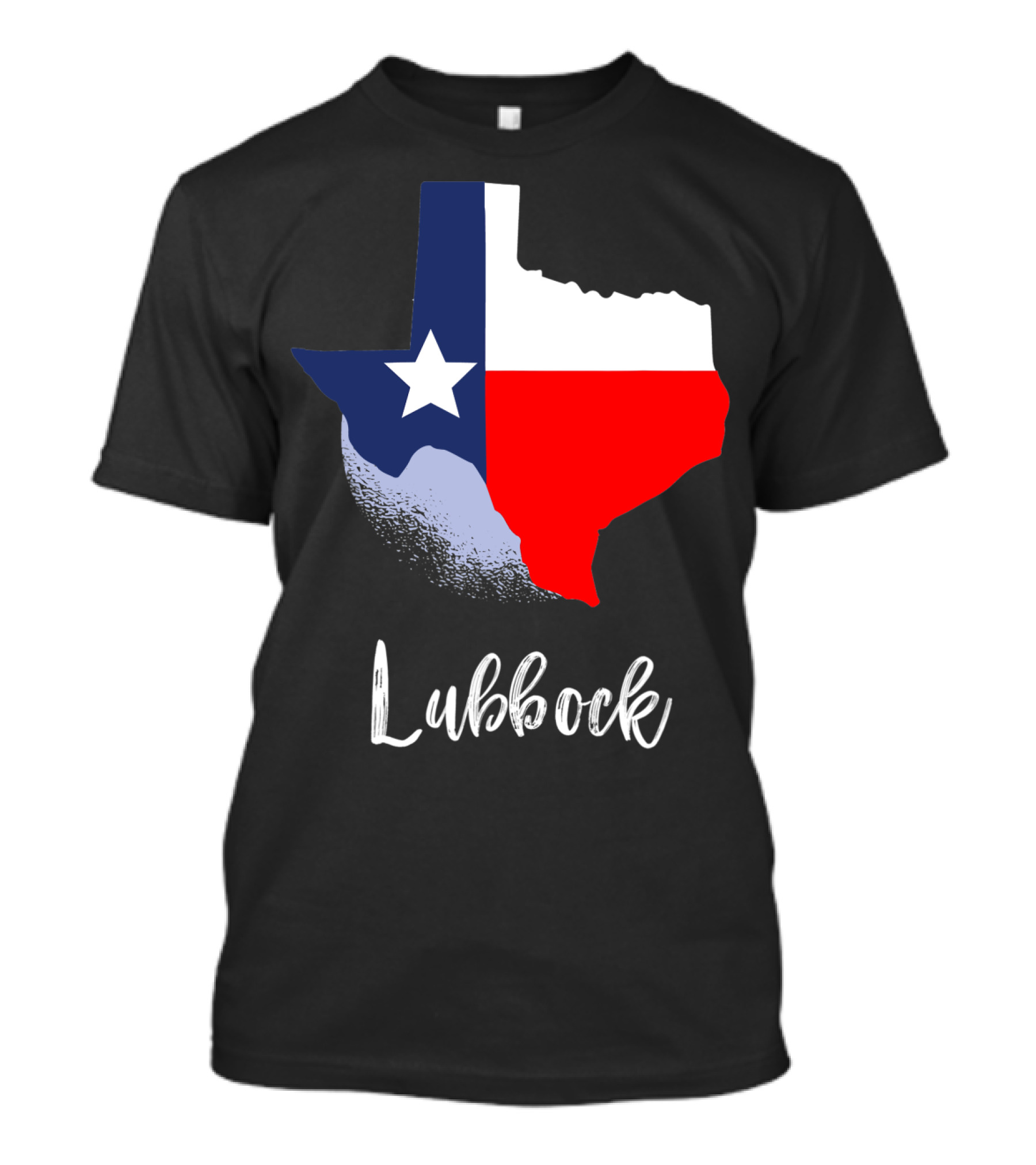 Lubbock Texas Lone Star State Texan Texas Flag Map T-Shirt