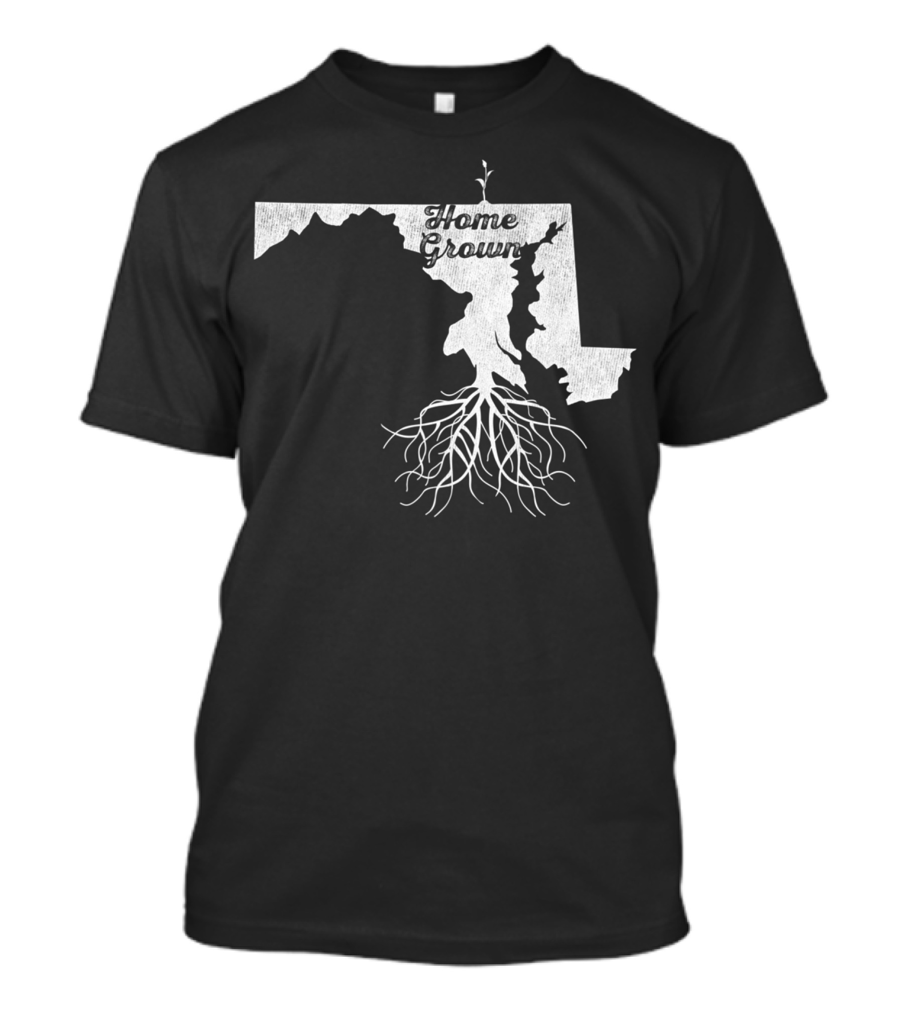 Maryland Home Grown Roots Md State Pride Map With Roots T-Shirt