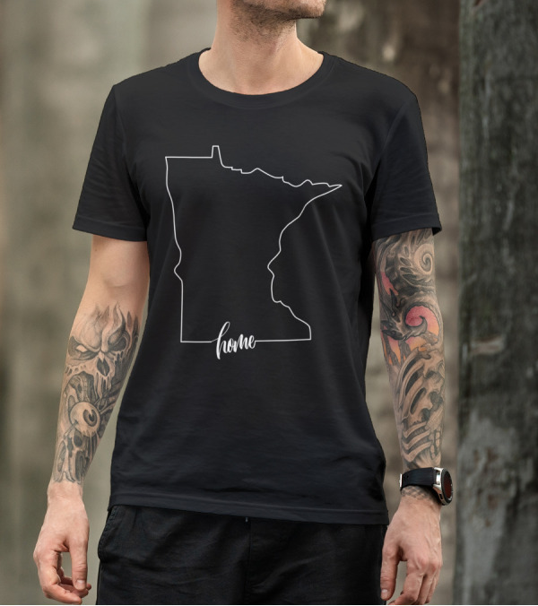 Minnesota Outline Home Native State T-Shirt