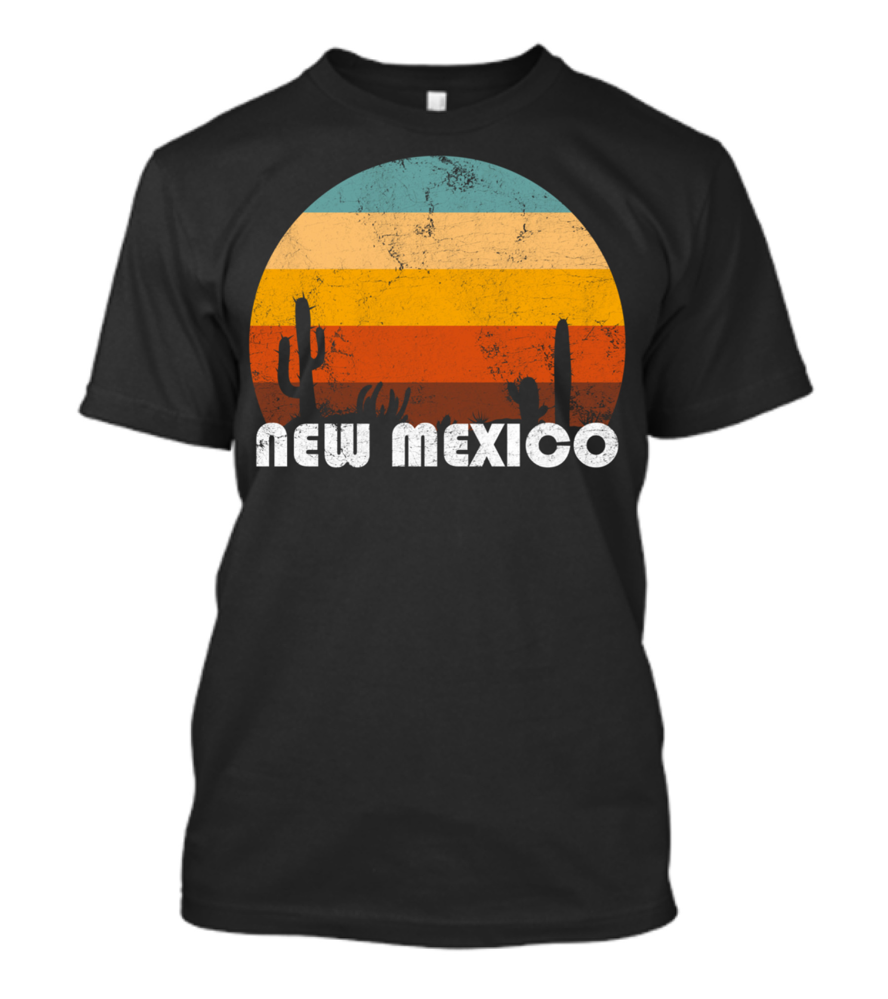 New Mexico Vintage Sunset Desert Cactus T-Shirt