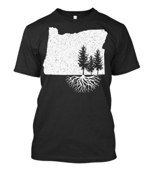 Oregon State Roots Map With Trees And Roots T-Shirt