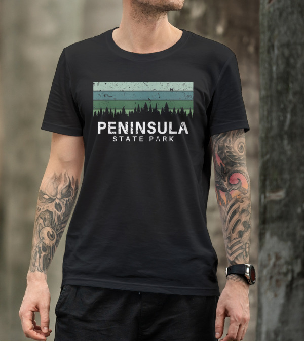 Peninsula State Park Wisconsin Vintage Forest T-Shirt