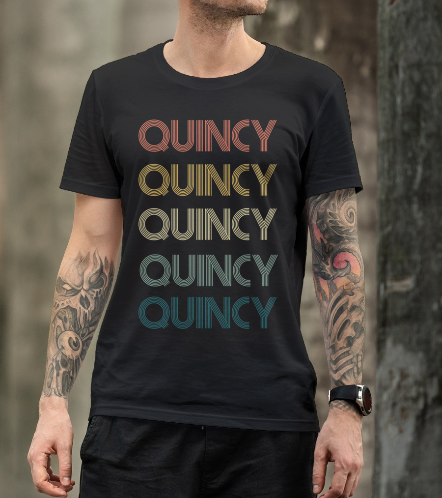 Quincy Massachusetts Pride Vintage State Retro T-Shirt