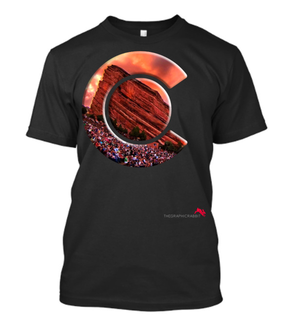 Red Rocks Amphitheater Colorado State Flag TheGraphicRabbit C T-Shirt