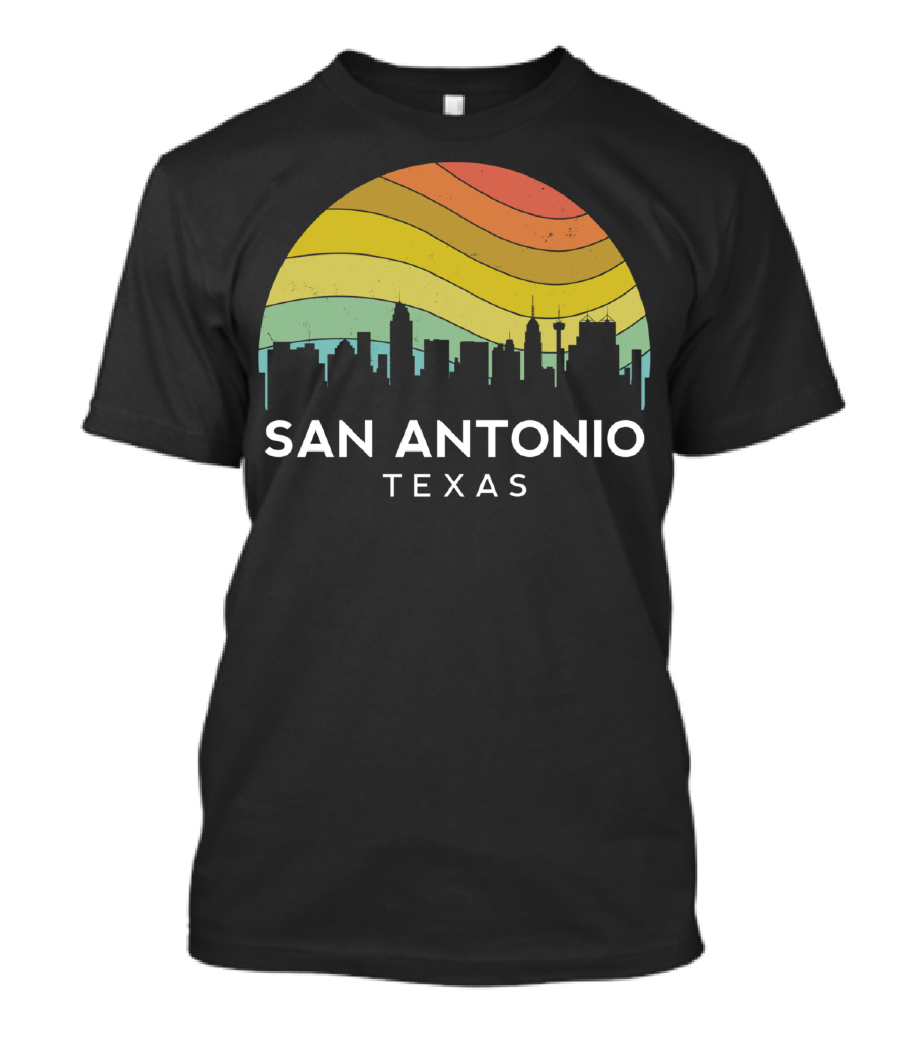 San Antonio Texas Retro Vintage Skyline Lone Star T-Shirt