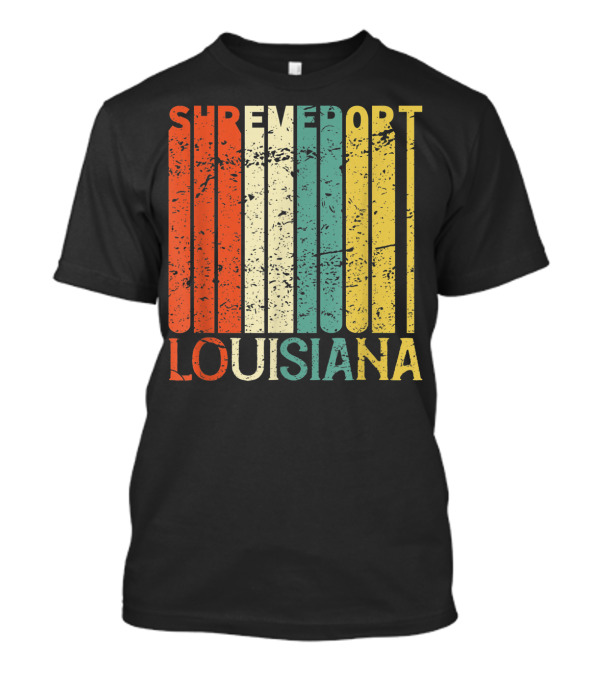 Shreveport Louisiana Retro Vintage Stripes T-Shirt