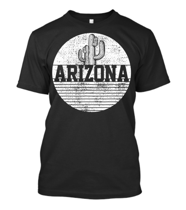 Retro Vintage Arizona Desert Cactus USA State Iconic T-Shirt