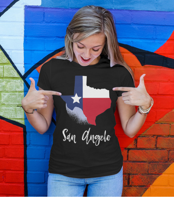 San Angelo Texas Lone Star State Texan Flag T-Shirt