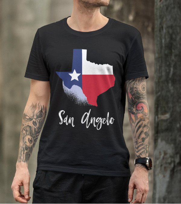 San Angelo Texas Lone Star State Texan Flag T-Shirt