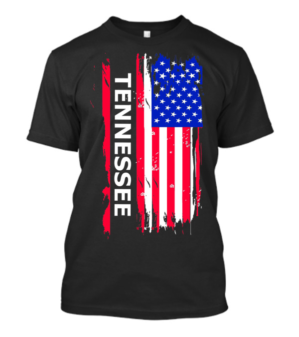 Tennessee American Flag Vertical Stripe T-Shirt