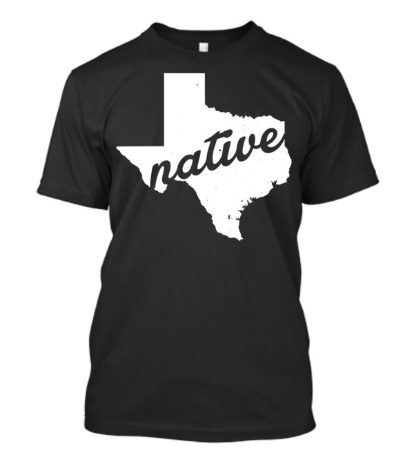 Texas Native Distressed State Map T-Shirt